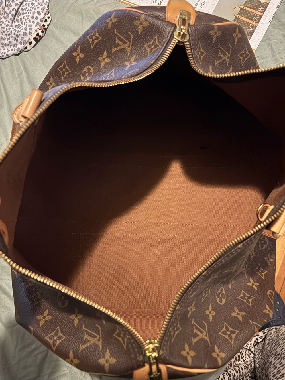 Louis Vuitton Keepall 45- Monogram Travel Duffel in Brown and Tan - Picture 3 of 7